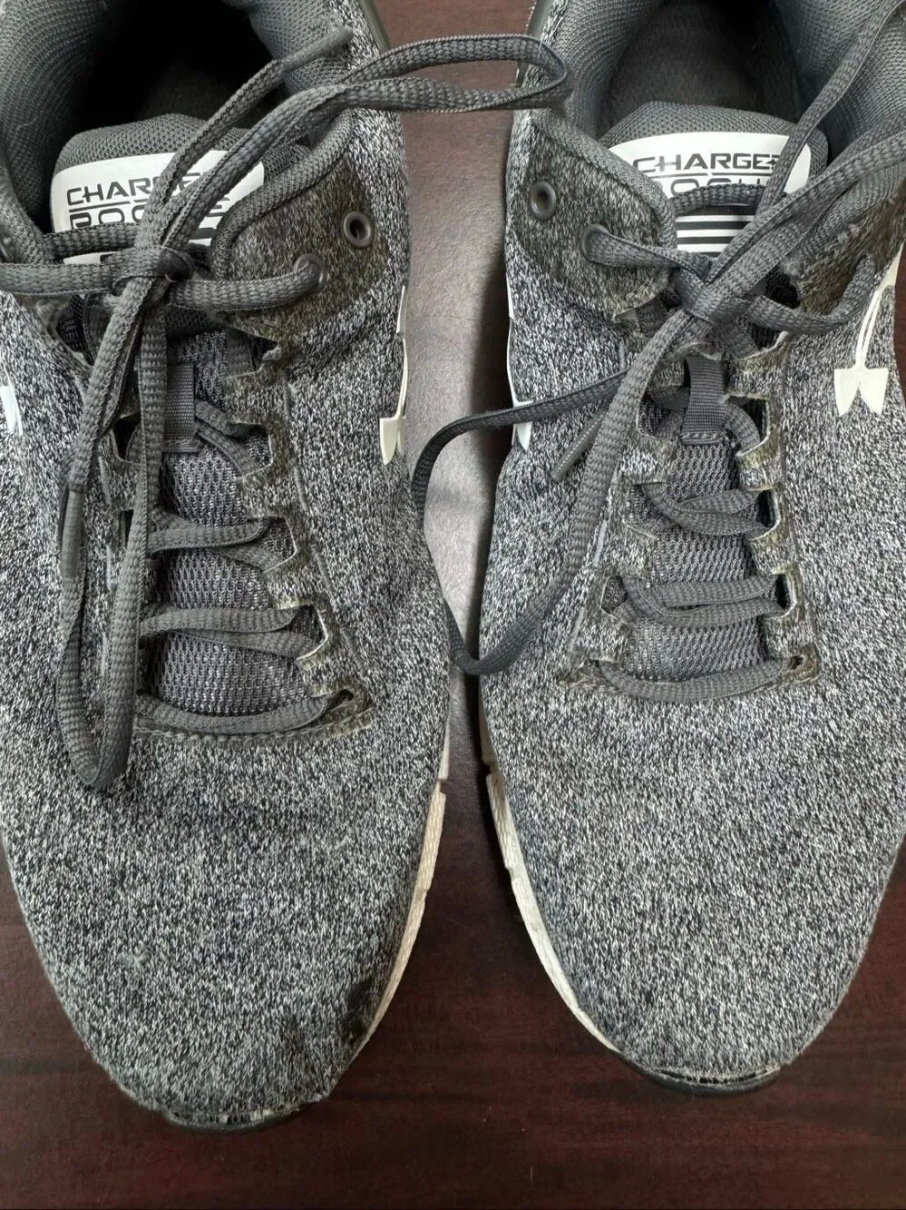 Under Armour Mens Grey Charged Rogue Tennis Shoes Size 11